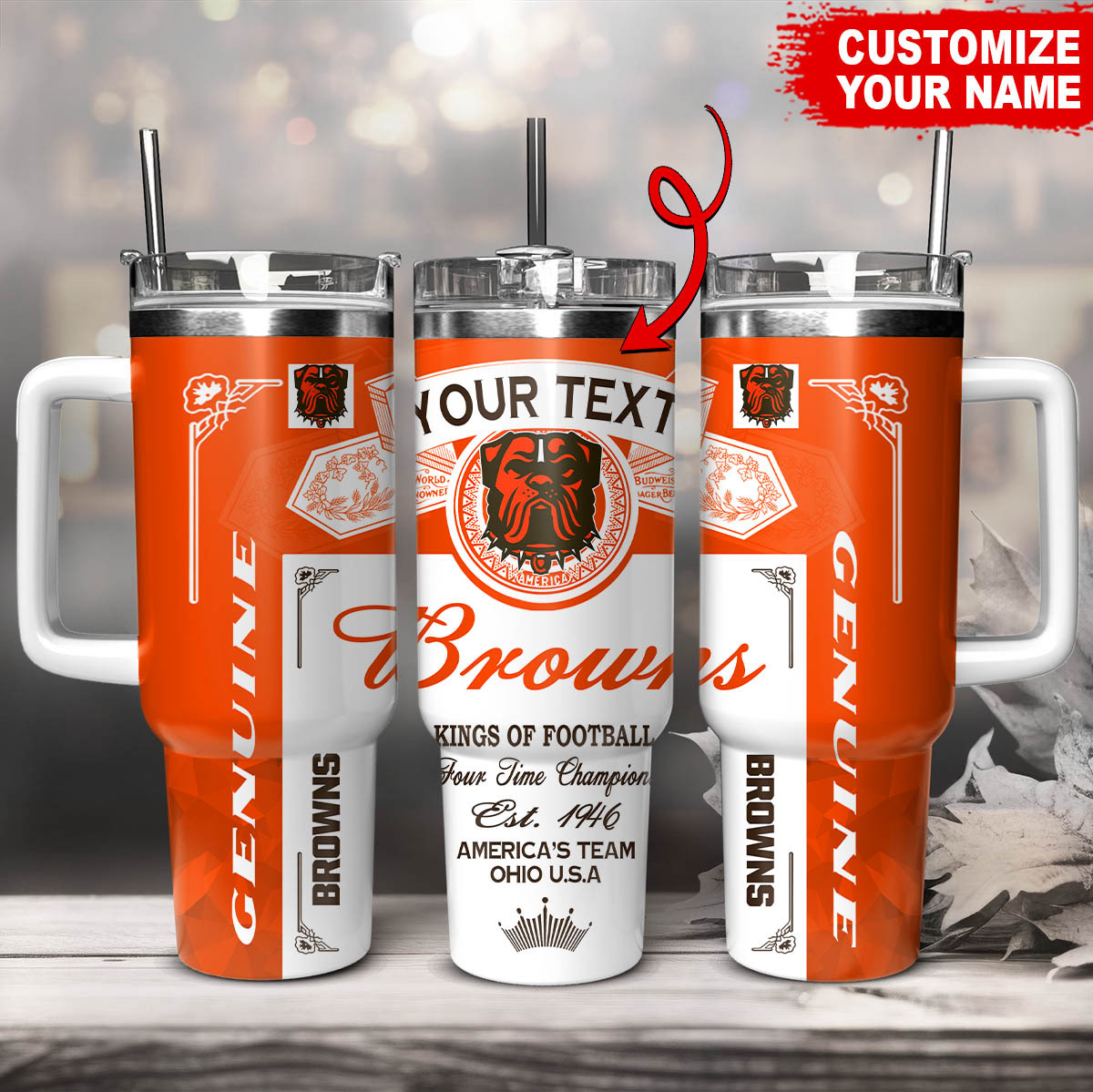 Cleveland Browns NFL Kings Of Football Custom Stanley Cup 40 oz 30 oz Tumbler With HandleTVC230184