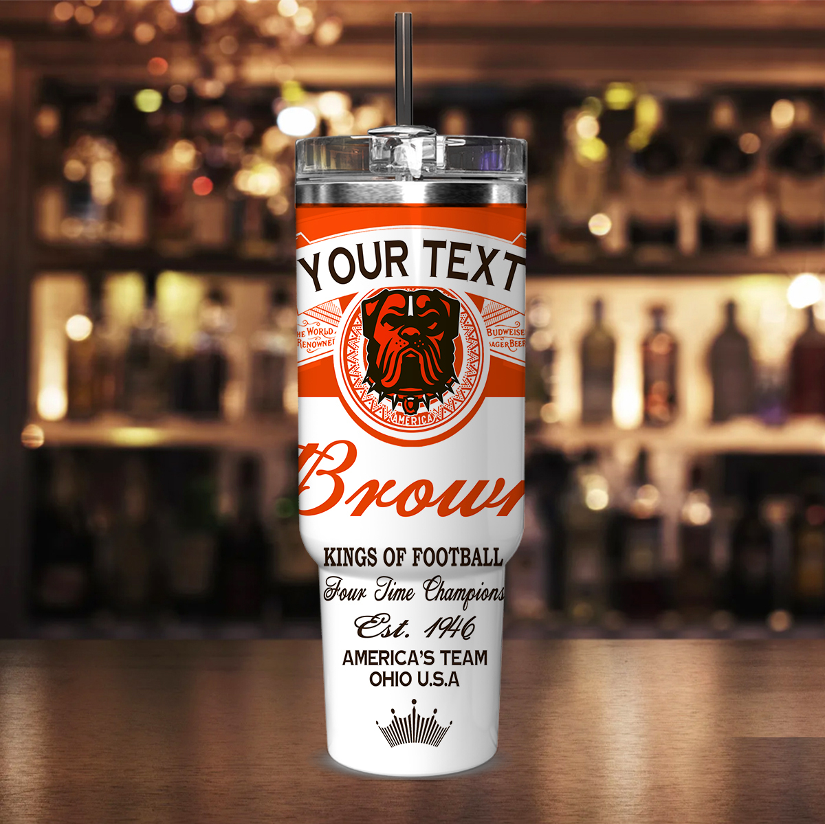 Cleveland Browns NFL Kings Of Football Custom Stanley Cup 40 oz 30 oz Tumbler With HandleTVC230184 - Image 2