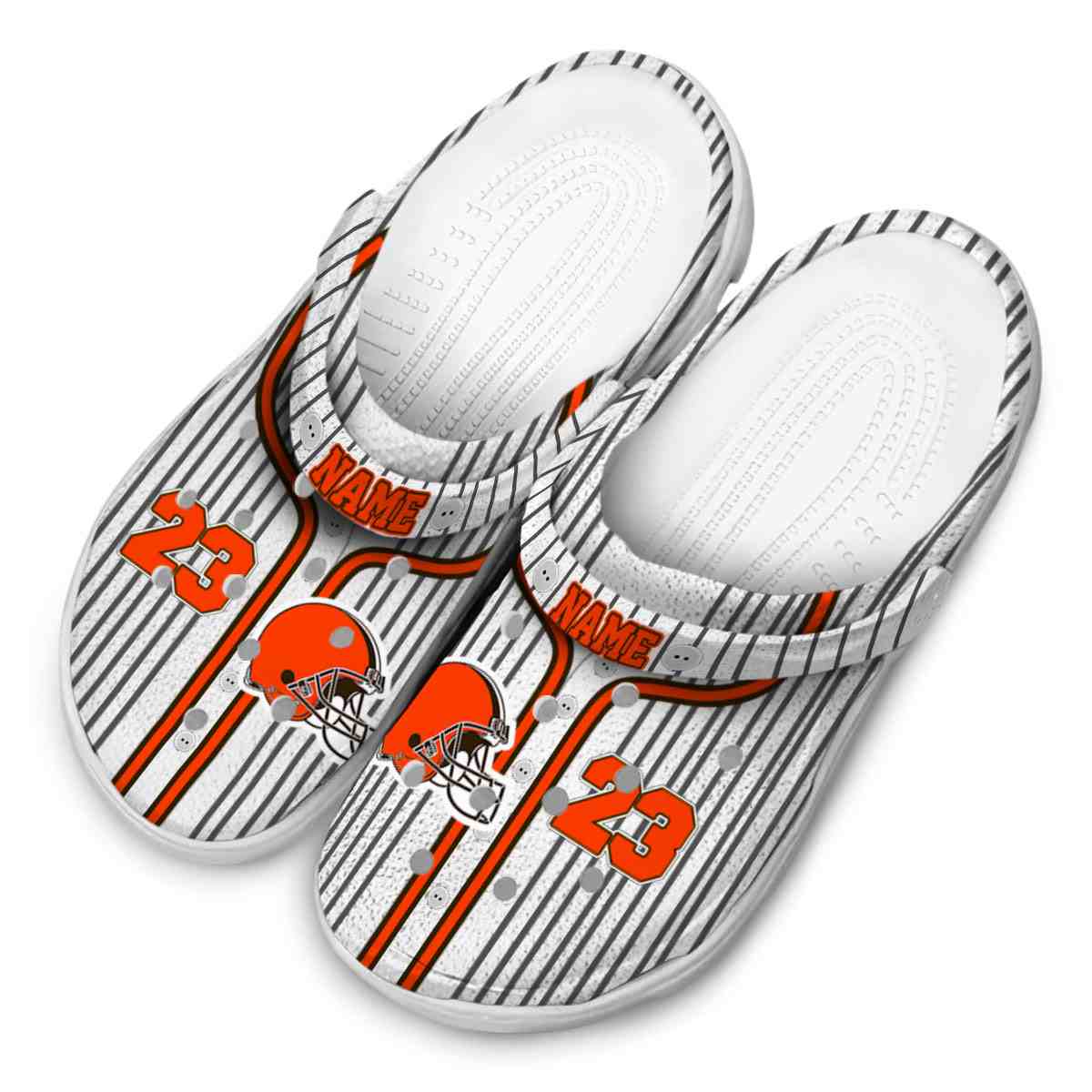 Cleveland Browns NFL Sport Crocs Crocband Clogs Shoes Comfortable For Men Women and Kids - Image 4