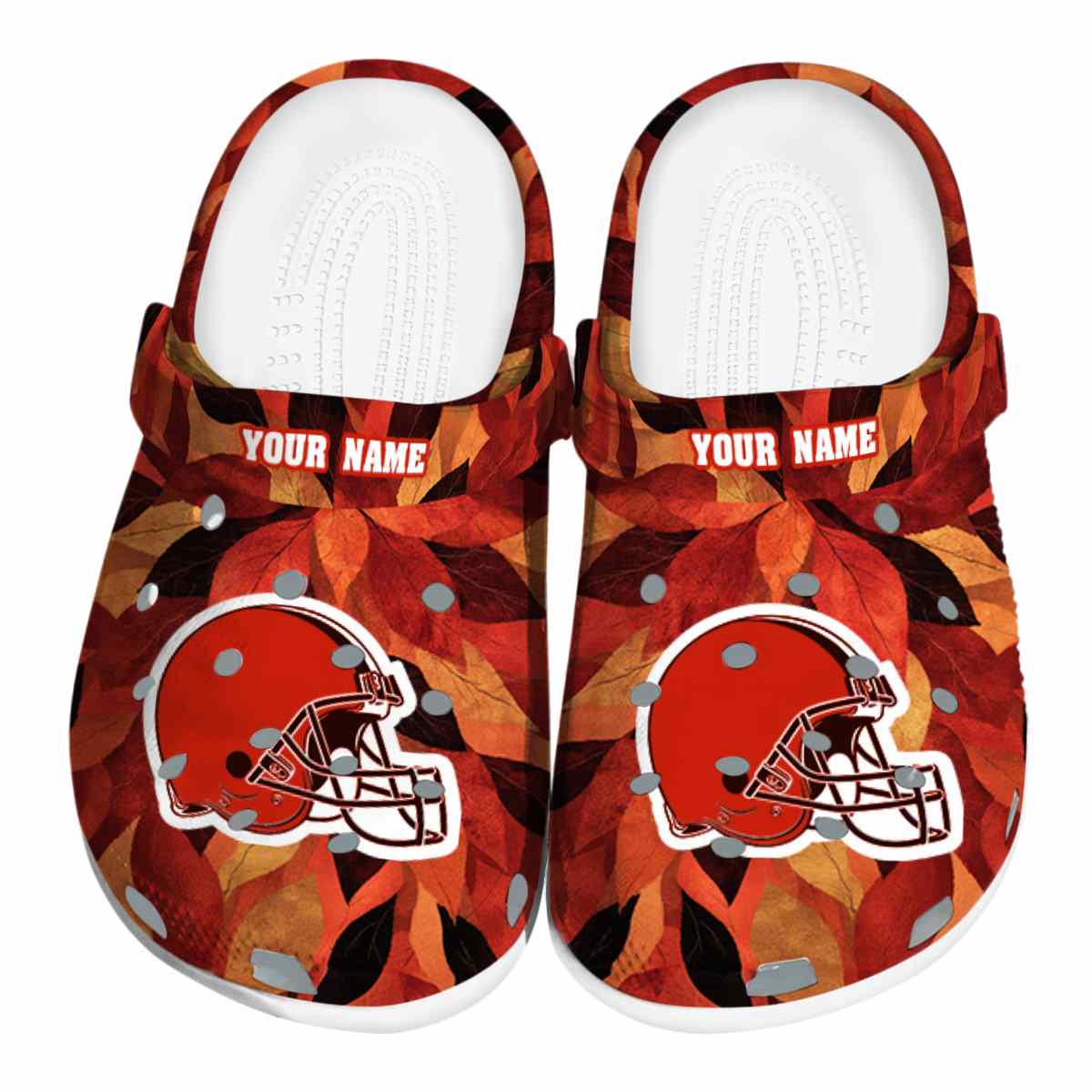 Cleveland Browns NFL Sport Crocs Crocband Clogs Shoes Comfortable For Men Women and Kids