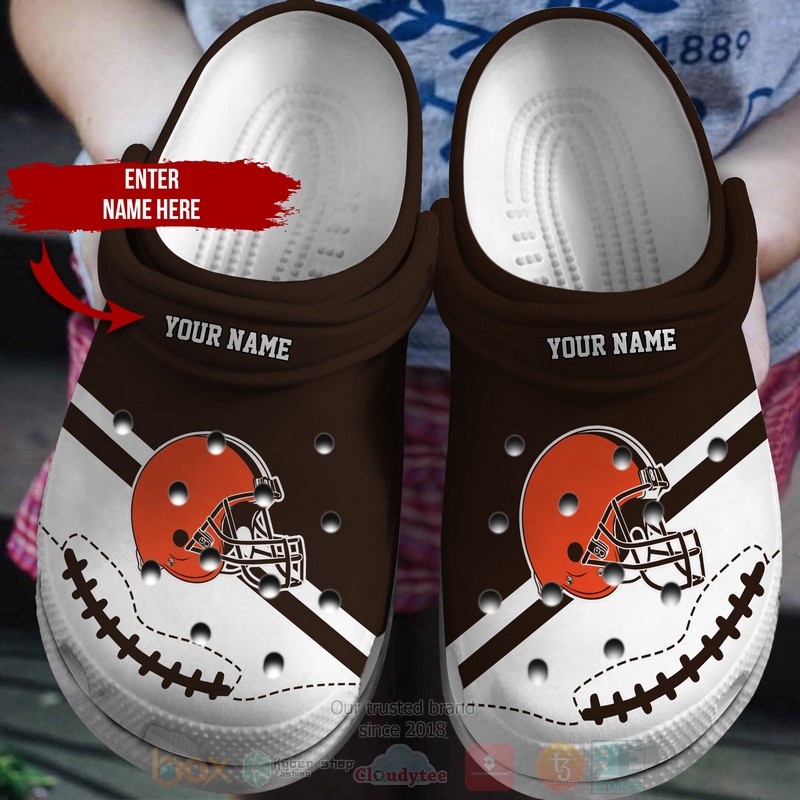 Cleveland Browns NFL Sport Crocs Crocband Clogs Shoes Comfortable For Men Women and Kids