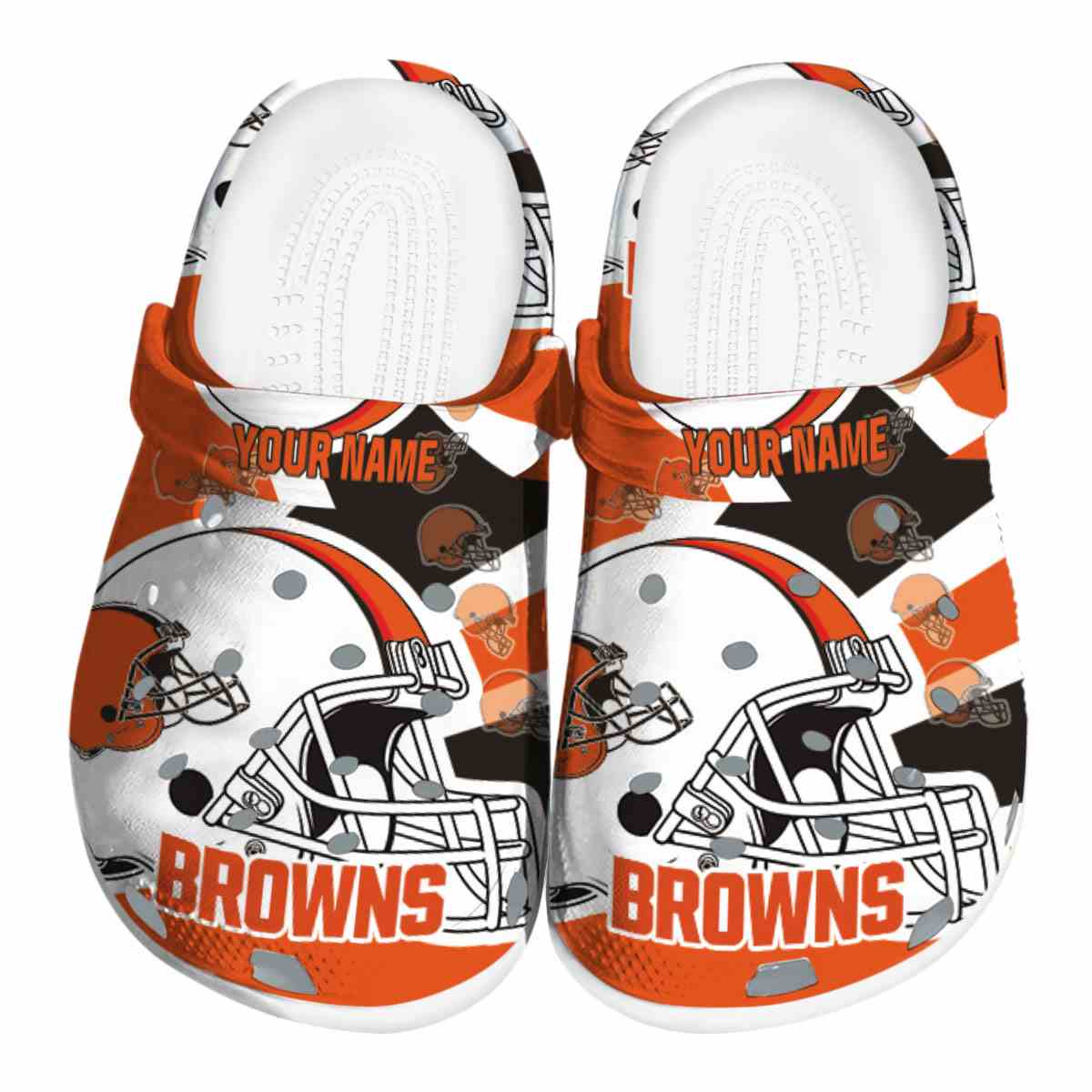 Cleveland Browns NFL Sport Crocs Crocband Clogs Shoes Comfortable For Men Women and Kids