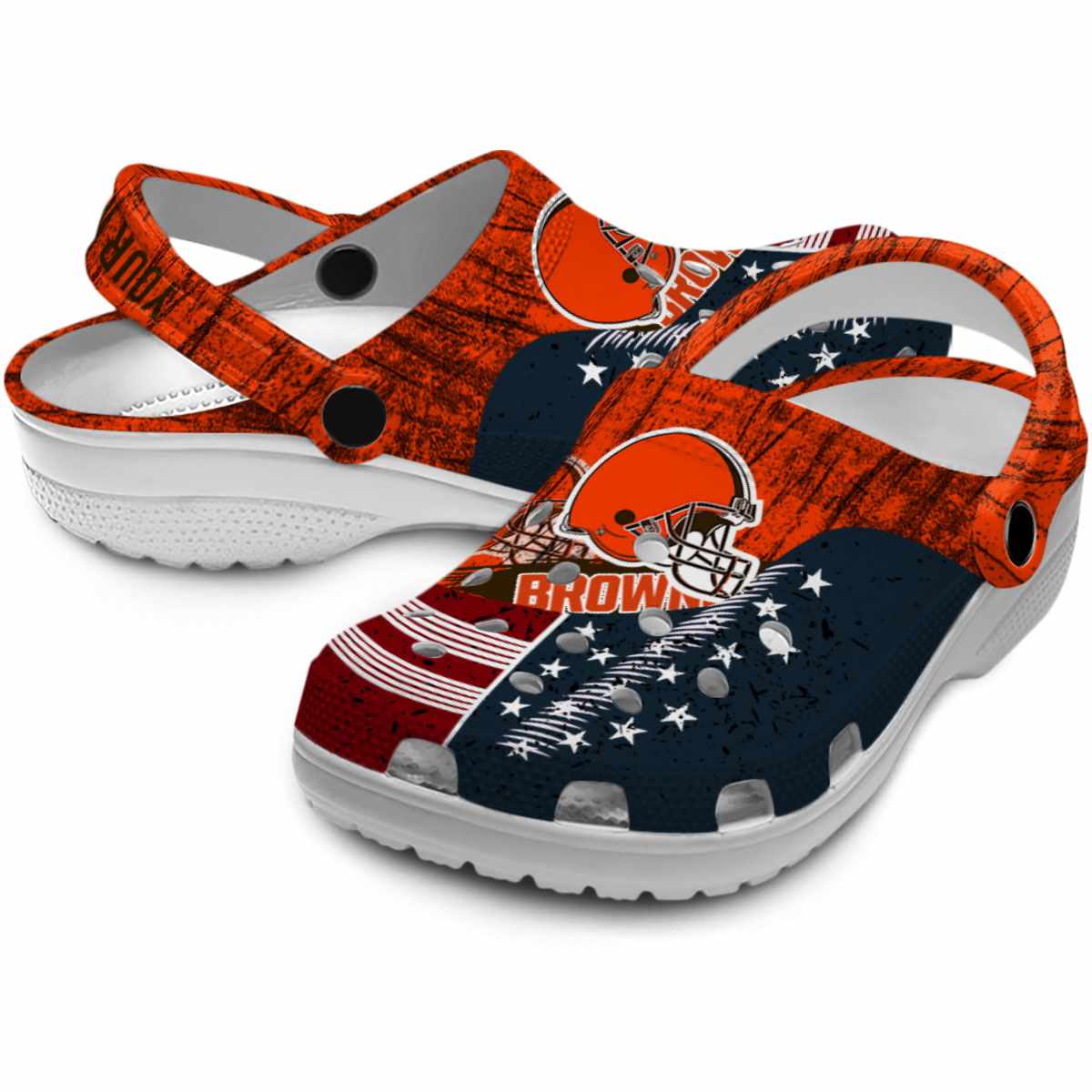 Cleveland Browns NFL Sport Crocs Crocband Clogs Shoes Comfortable For Men Women and Kids - Image 3