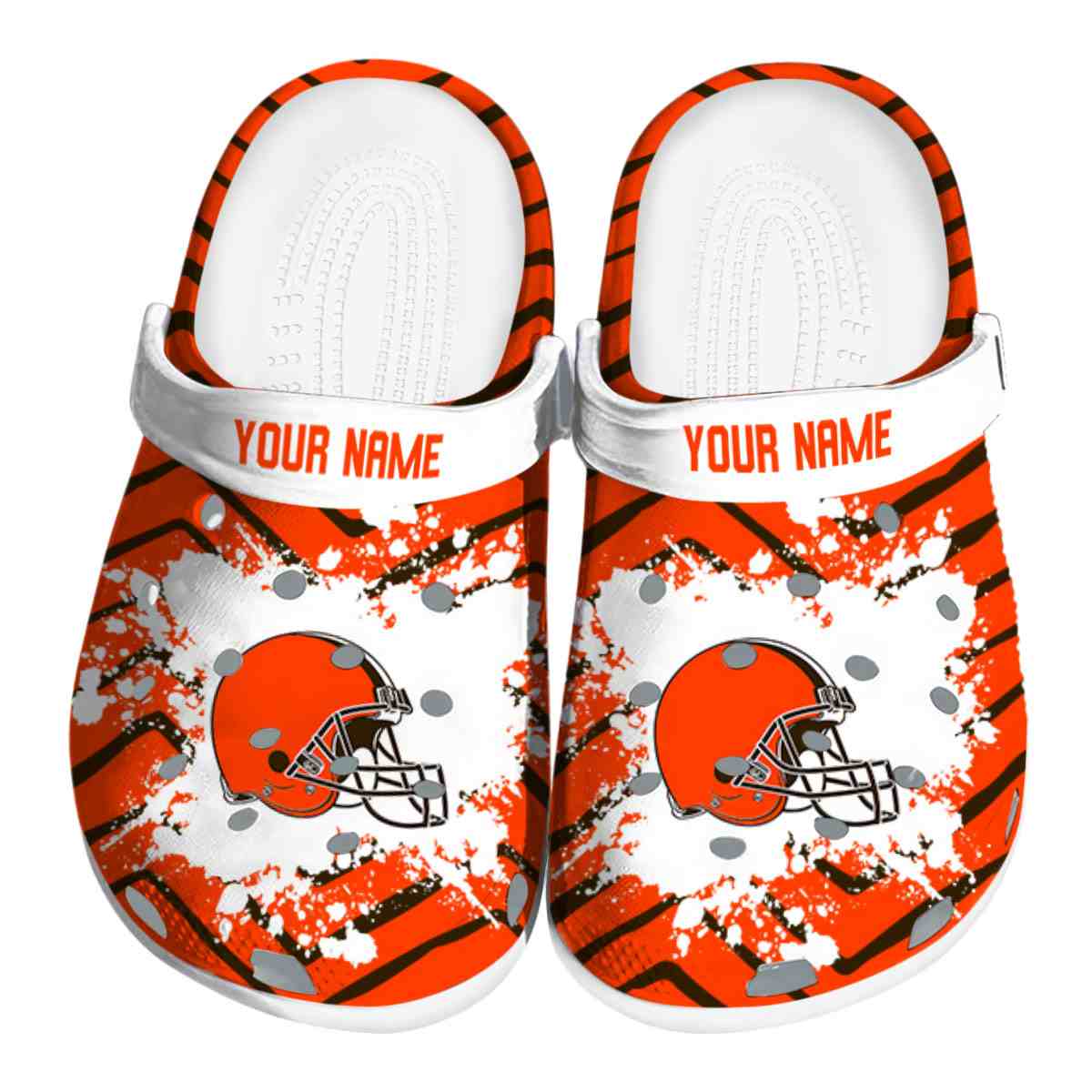 Cleveland Browns NFL Sport Crocs Crocband Clogs Shoes Comfortable For Men Women and Kids