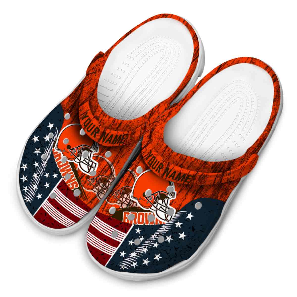 Cleveland Browns NFL Sport Crocs Crocband Clogs Shoes Comfortable For Men Women and Kids - Image 4