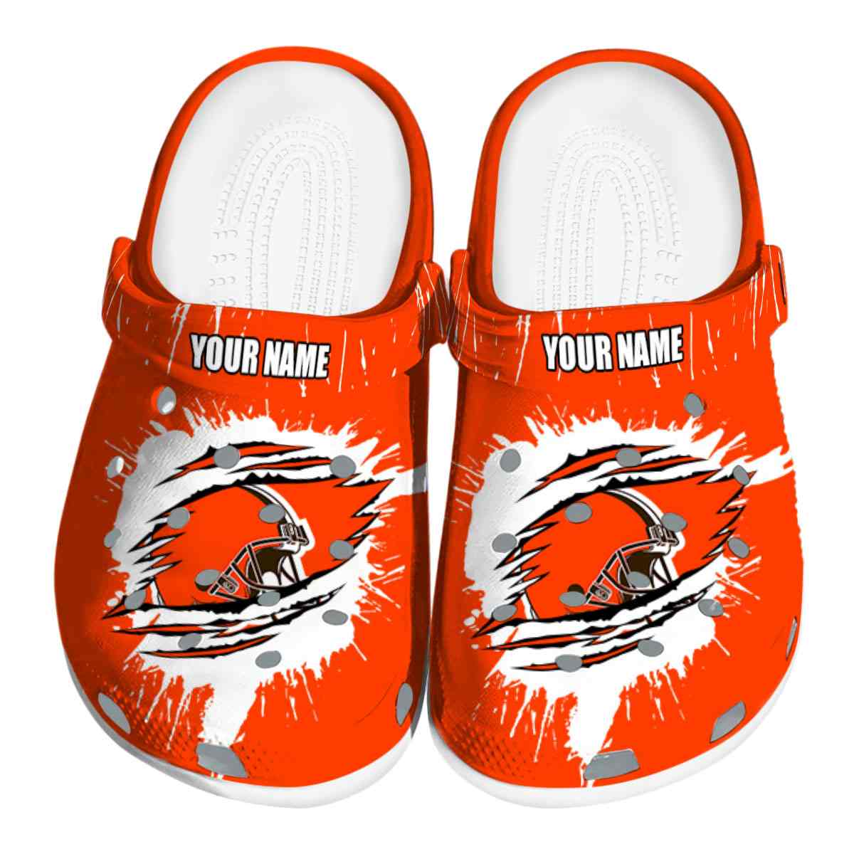 Cleveland Browns NFL Sport Crocs Crocband Clogs Shoes Comfortable For Men Women and Kids