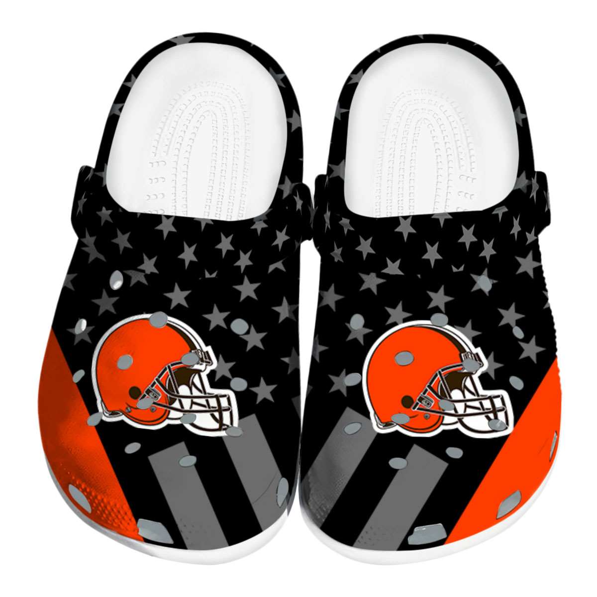 Cleveland Browns NFL Sport Crocs Crocband Clogs Shoes Comfortable For Men Women and Kids
