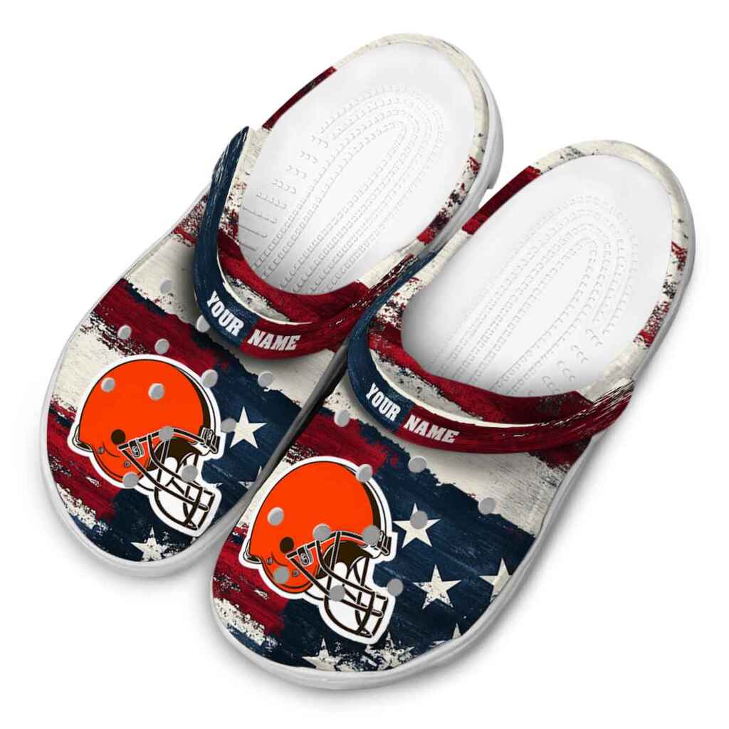Cleveland Browns Patriotic Stripes ClogTVC1801961 - Image 4