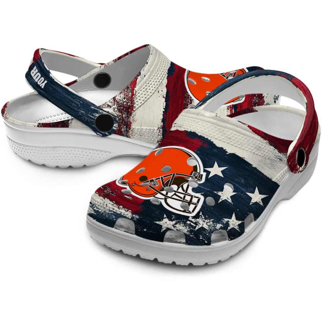 Cleveland Browns Patriotic Stripes ClogTVC1801961 - Image 3