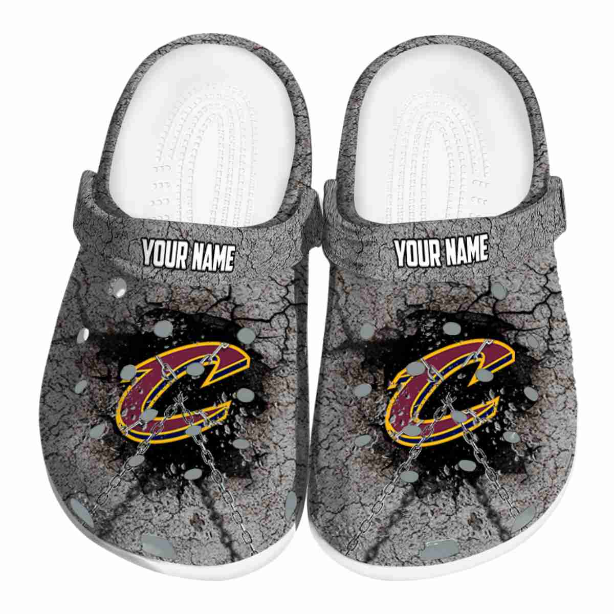 Cleveland Cavaliers NBA Sport Crocs Crocband Clogs Shoes Comfortable For Men Women and Kids