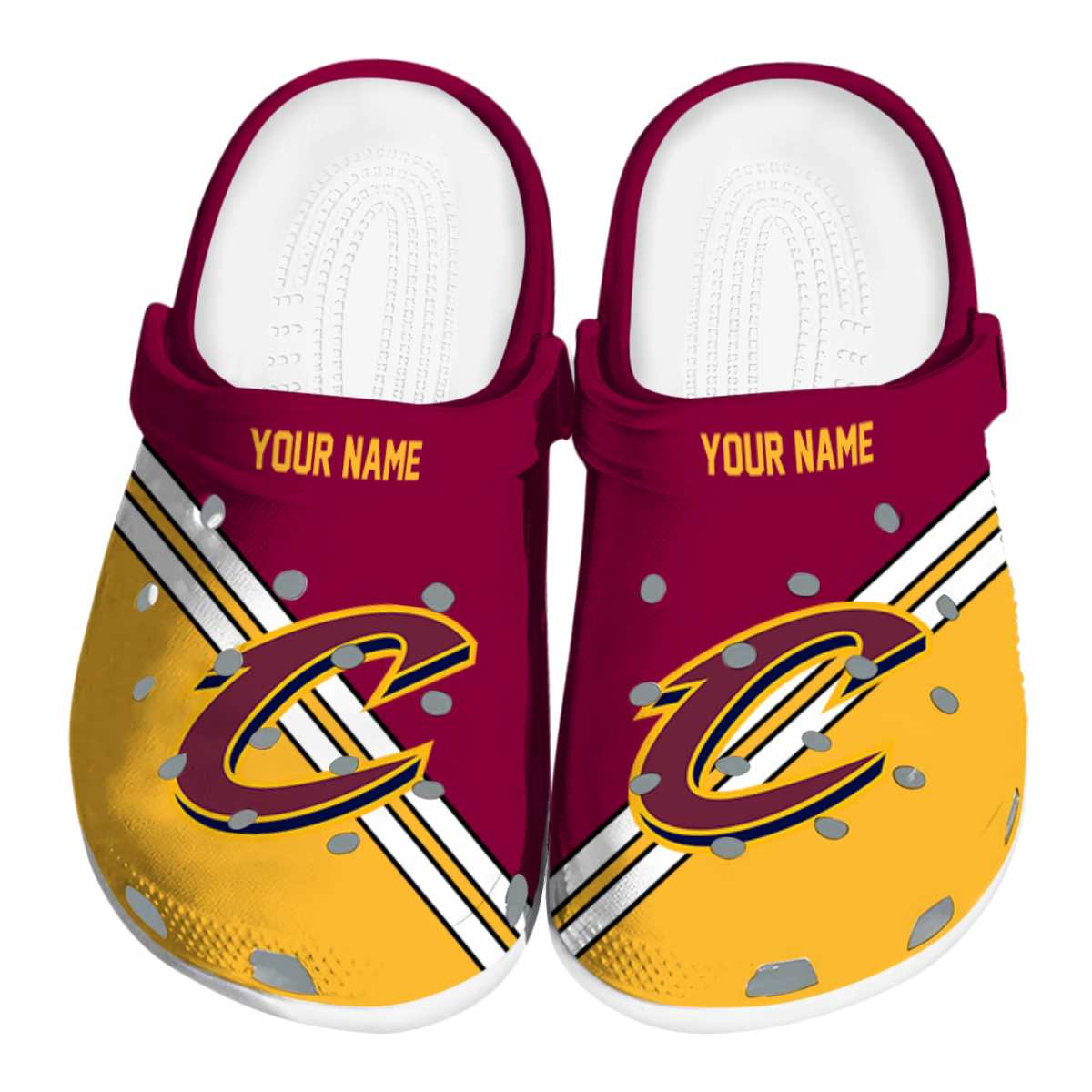 Cleveland Cavaliers NBA Sport Crocs Crocband Clogs Shoes Comfortable For Men Women and Kids