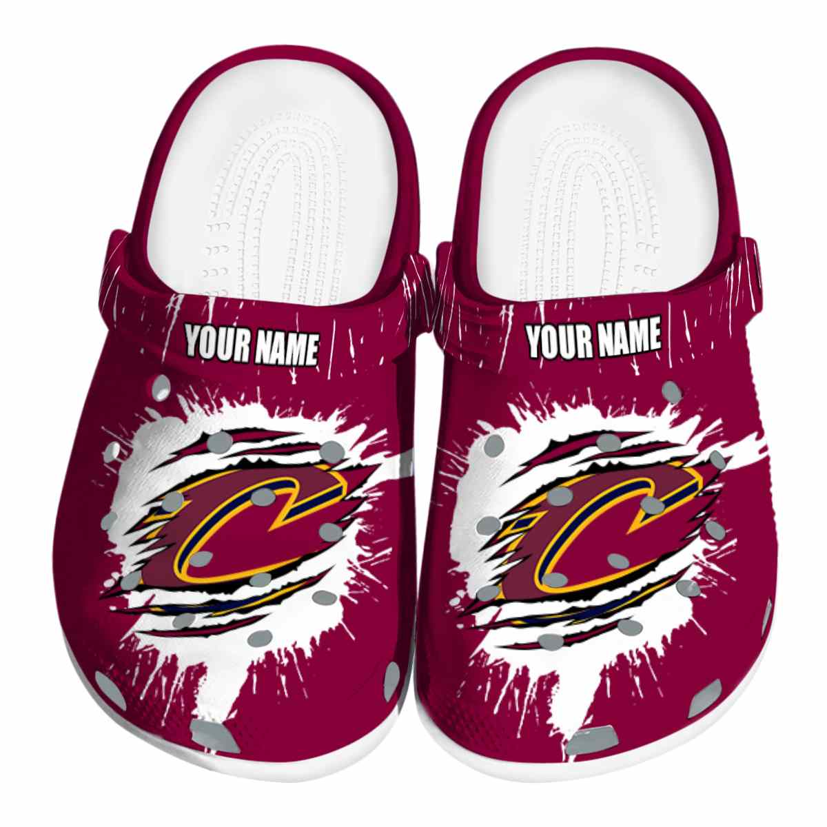 Cleveland Cavaliers NBA Sport Crocs Crocband Clogs Shoes Comfortable For Men Women and Kids
