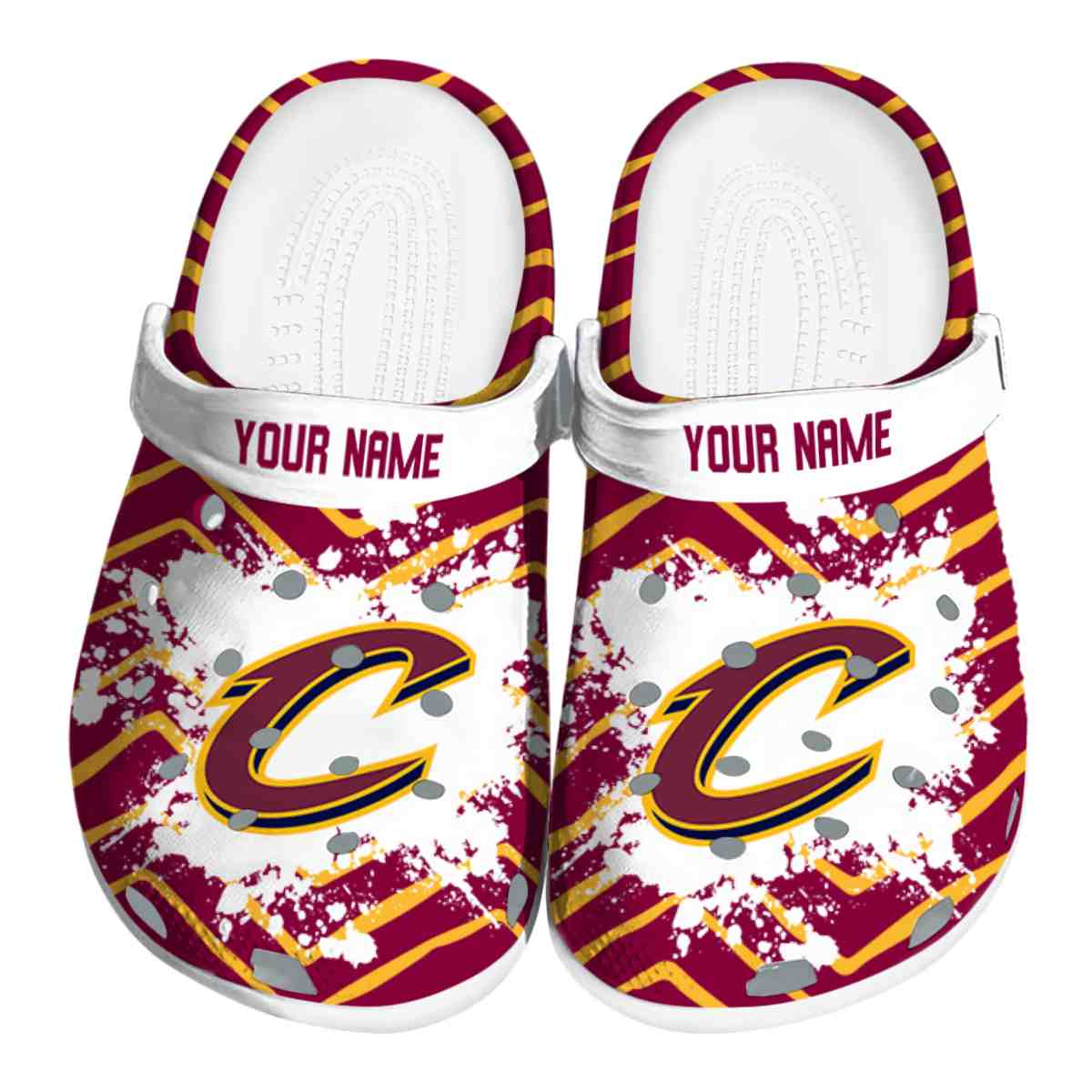 Cleveland Cavaliers NBA Sport Crocs Crocband Clogs Shoes Comfortable For Men Women and Kids