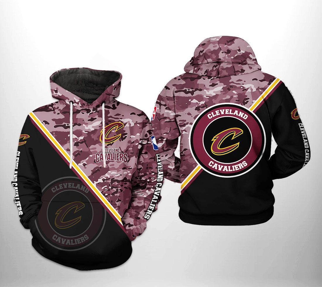 Cleveland Cavaliers NBA US Camo Team 3D All Over Print Hoodie, Zip Hoodie