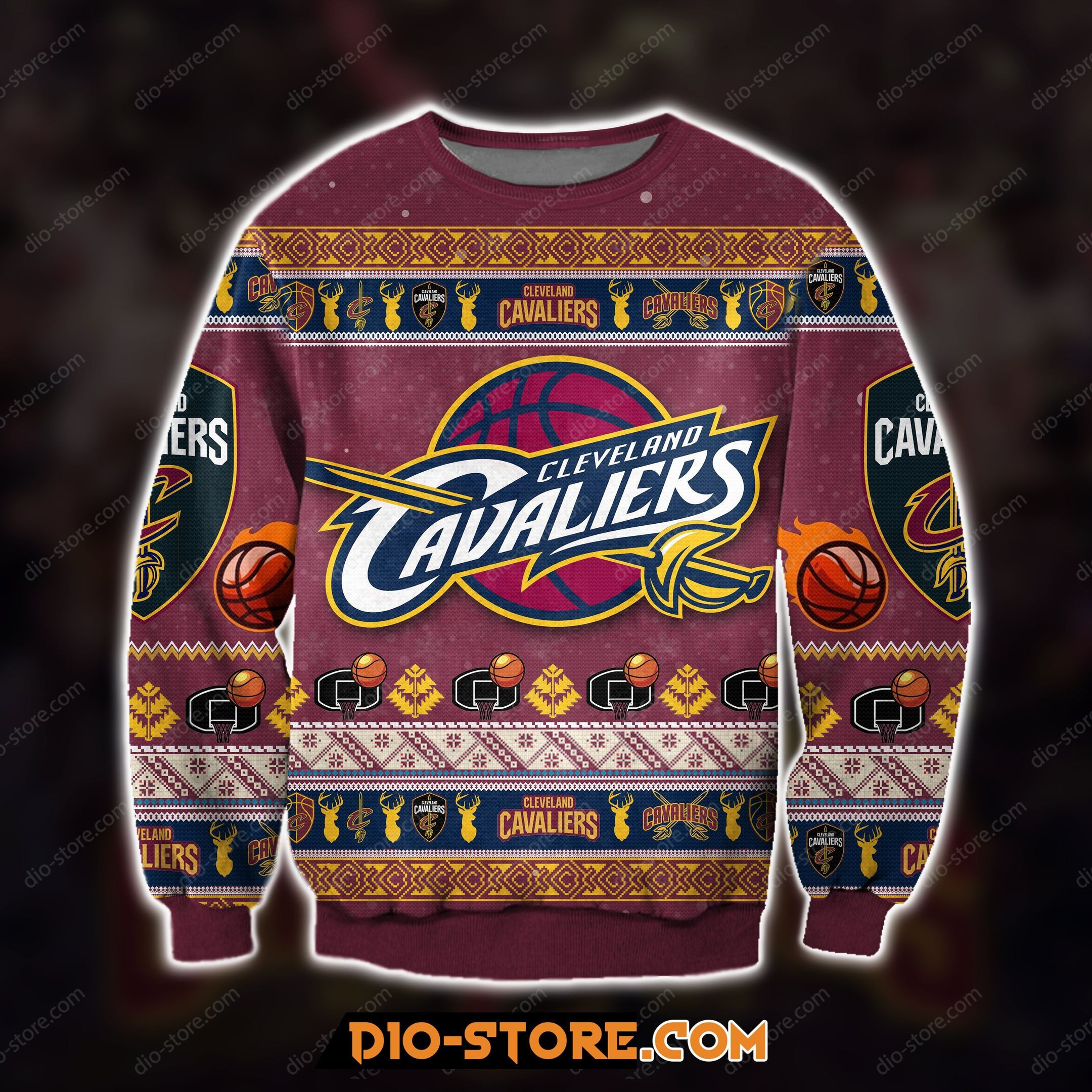 Cleveland Cavaliers Ugly Christmas Sweater Adult 3D Funny Matching for family