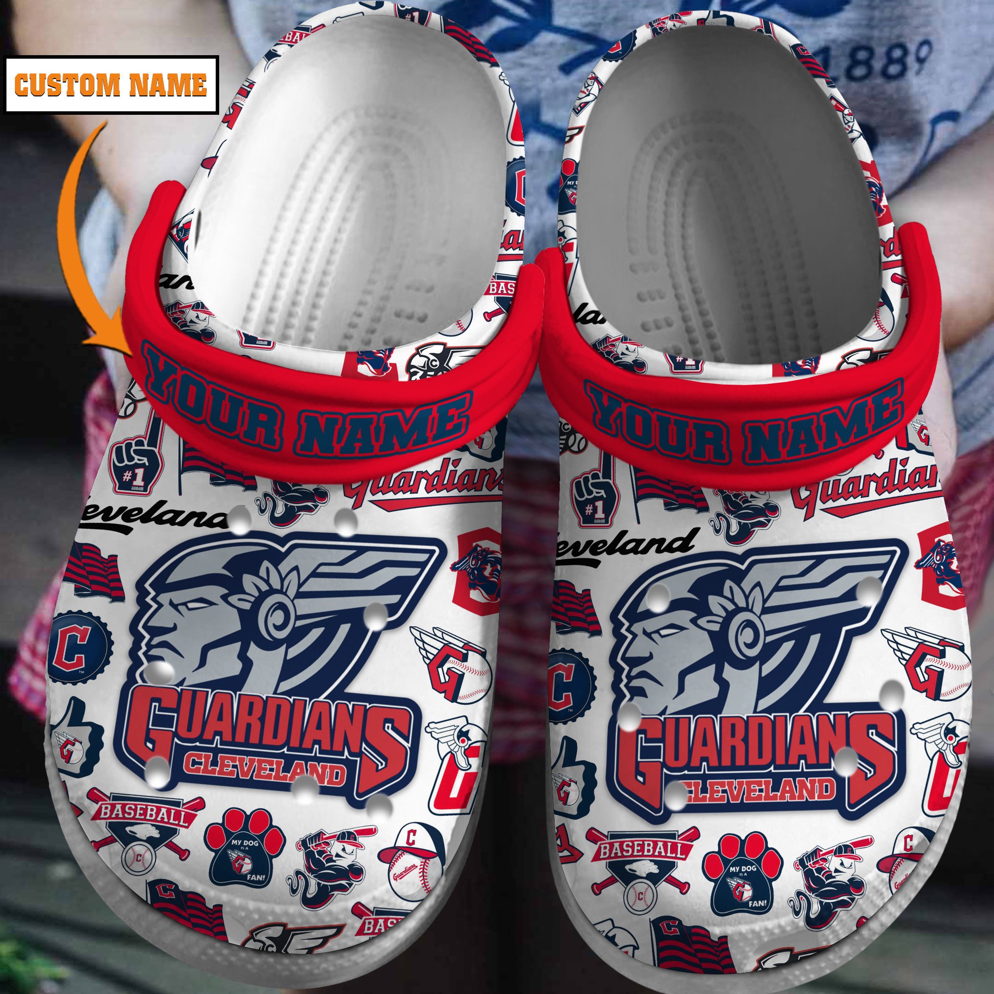 Cleveland Guardians MLB Sport Crocs Crocband Clogs Shoes Comfortable For Men Women and Kids
