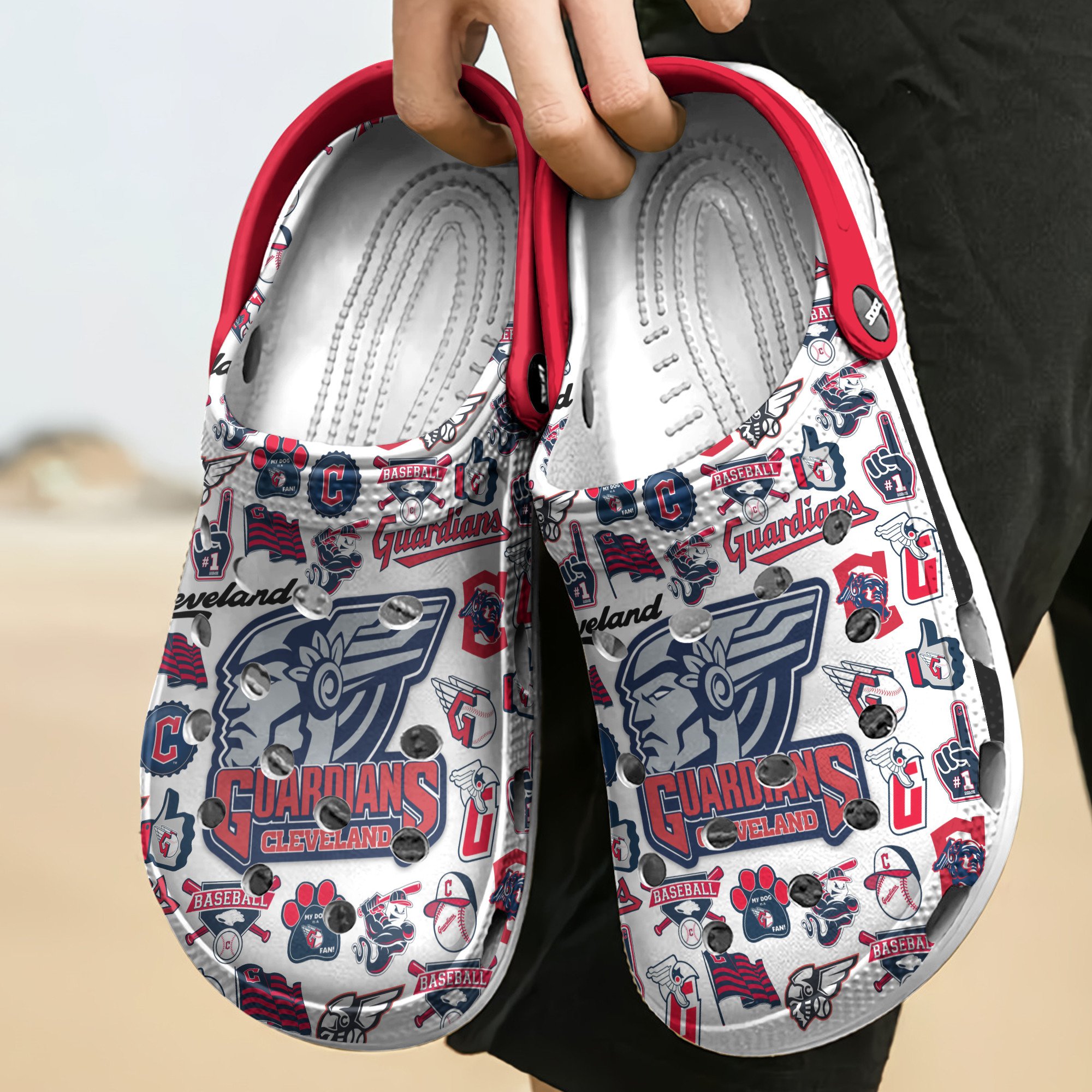 Cleveland Guardians MLB Sport Crocs Crocband Clogs Shoes Comfortable For Men Women and Kids - Image 2
