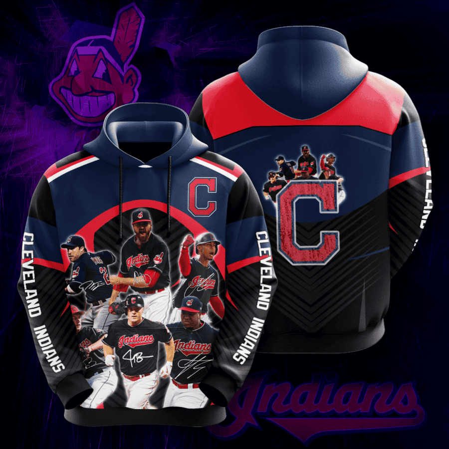 Cleveland Indians 3D All Over Print Hoodie, Zip Hoodie