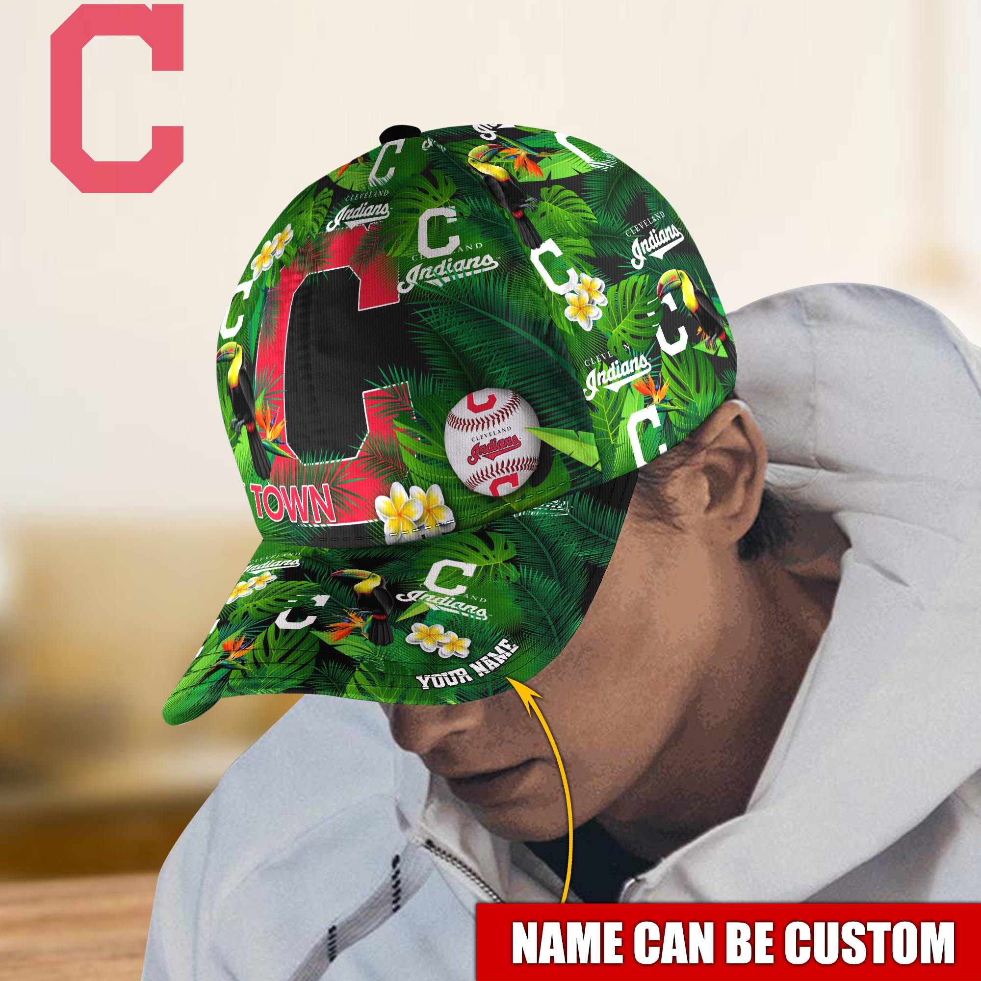 Cleveland Indians Custom Name Classic, Baseball Caps Trucker Hats Custom Hats Gifts For Men & Women