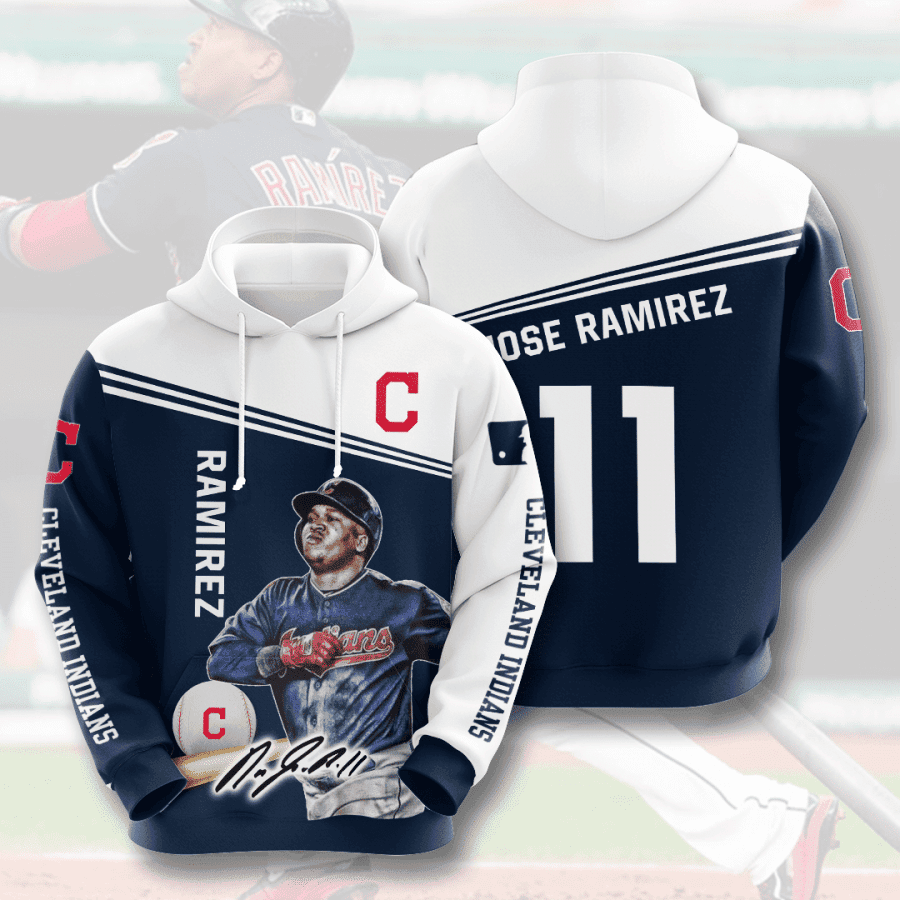 Cleveland Indians Jose Ramirez 3D All Over Print Hoodie, Zip Hoodie