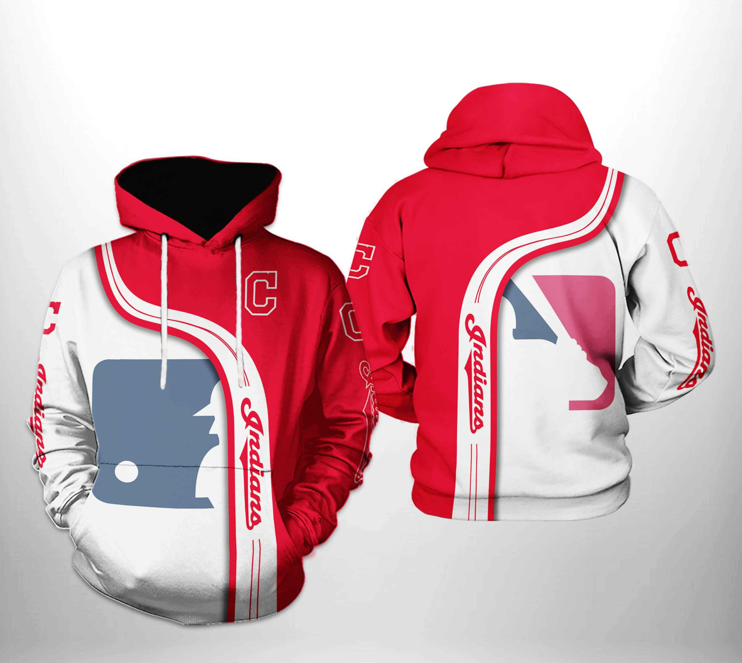 Cleveland Indians MLB Team 3D All Over Print Hoodie, Zip Hoodie