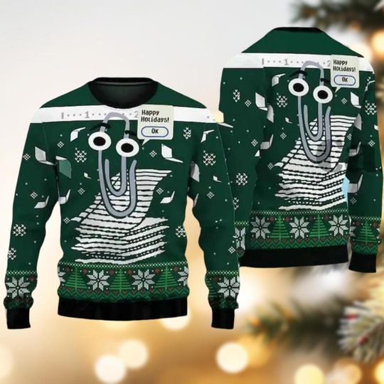 Clippy Windows Ugly Sweatshirts, Latest Holiday Sweater, Holidays Gift For Men Women Kid - Image 7