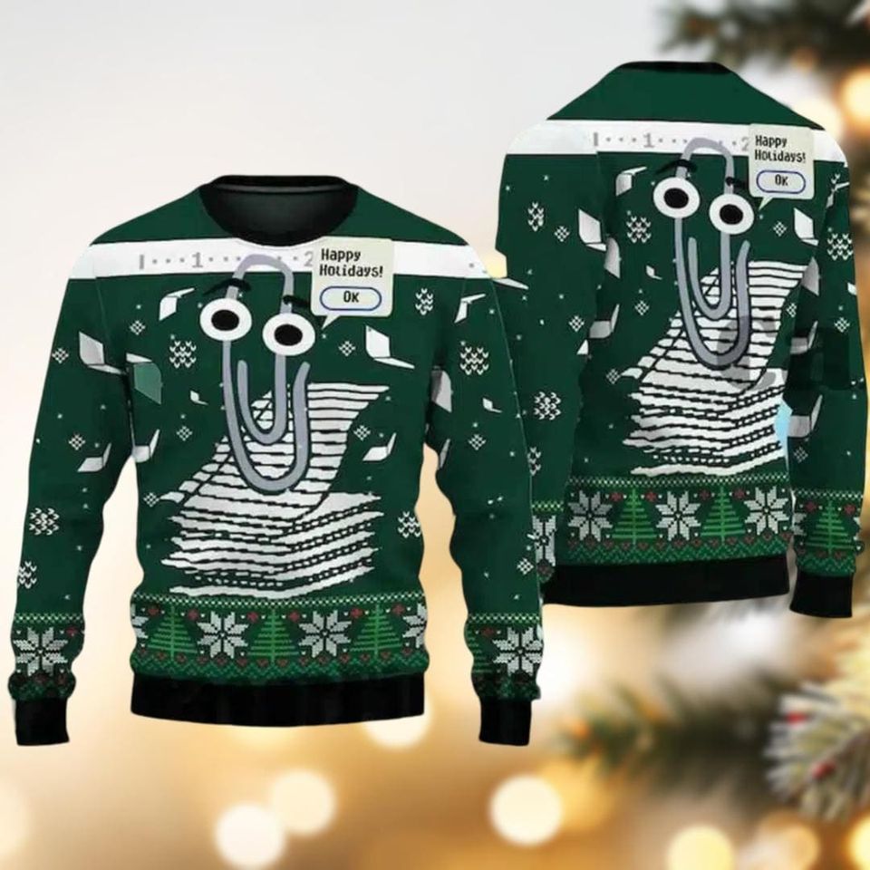 Clippy Windows Ugly Sweatshirts, Latest Holiday Sweater, Holidays Gift For Men Women Kid