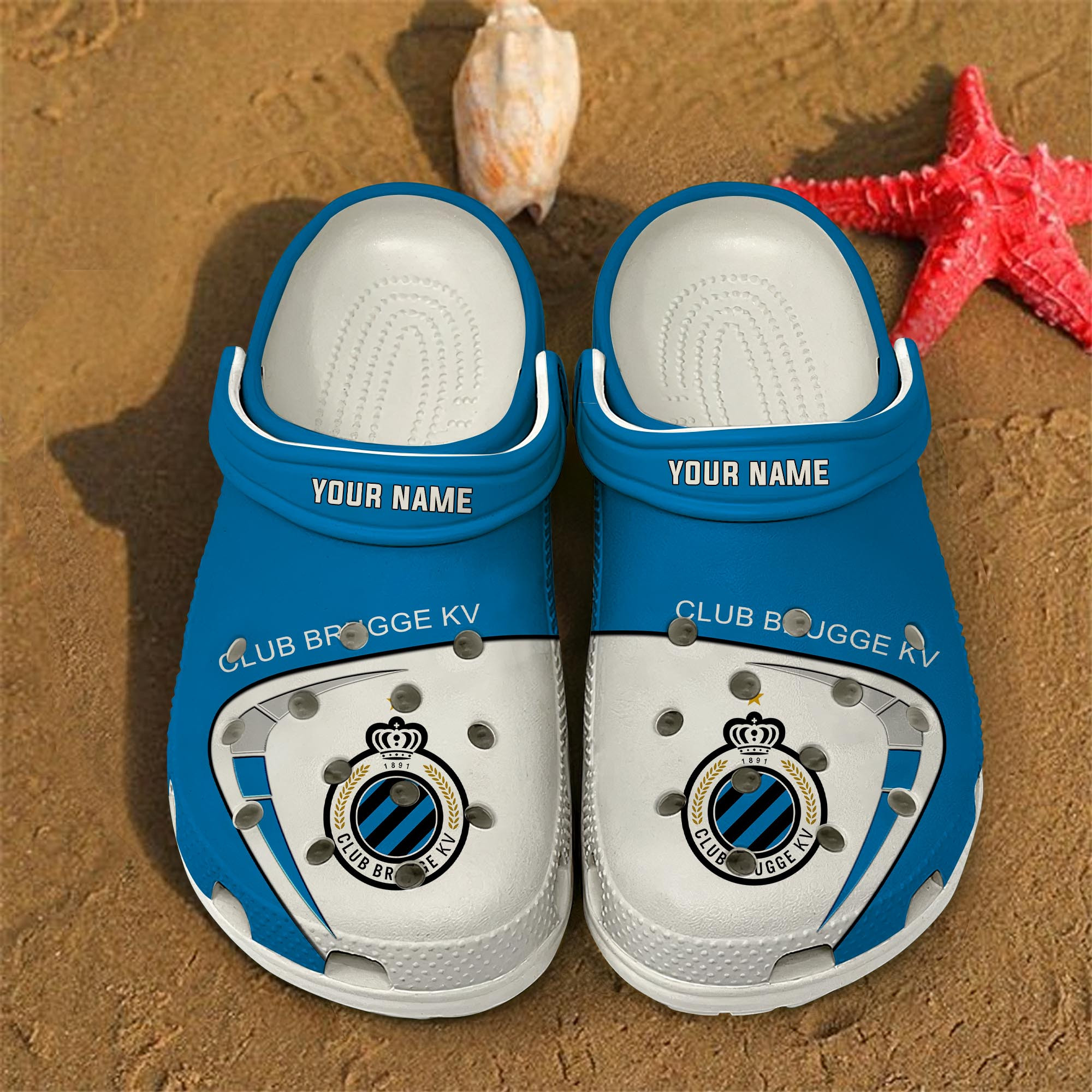 Club Brugge KV Football Crocs Crocband Clogs Shoes Comfortable For Men Women and Kids