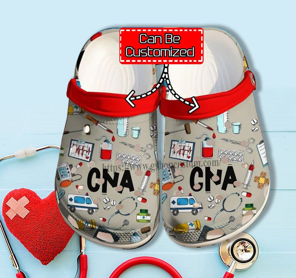 Cna Nurse Medical Item Chibi Cute Shoes Gift Wife Daughter - Cna Shoes Croc Clogs Customize
