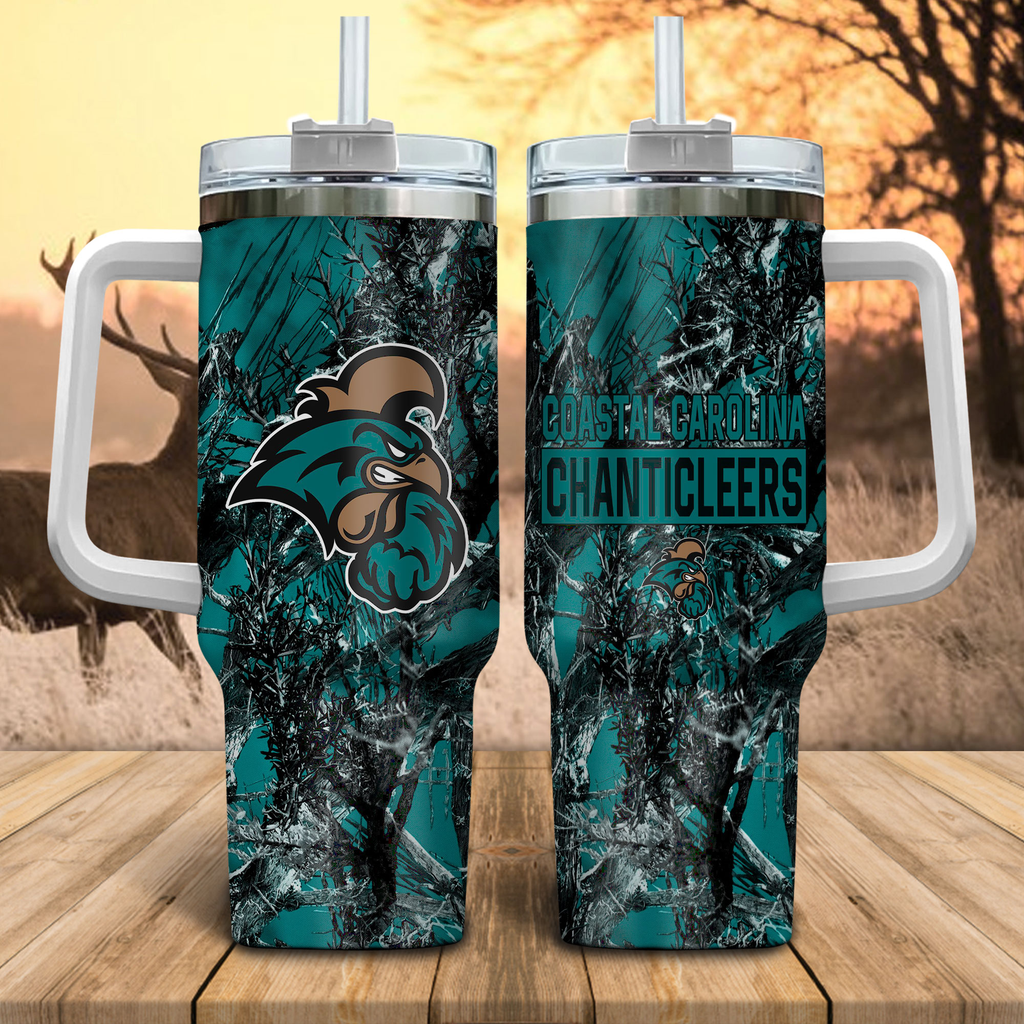 Coastal Carolina Chanticleers NCAA Hunting Custom Stanley Cup 40 oz 30 oz Tumbler With HandleTVC230115