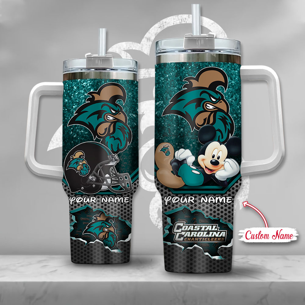 Coastal Carolina Chanticleers NCAA Mickey Mouse Custom Stanley Cup 40 oz 30 oz Tumbler With HandleTVC230118