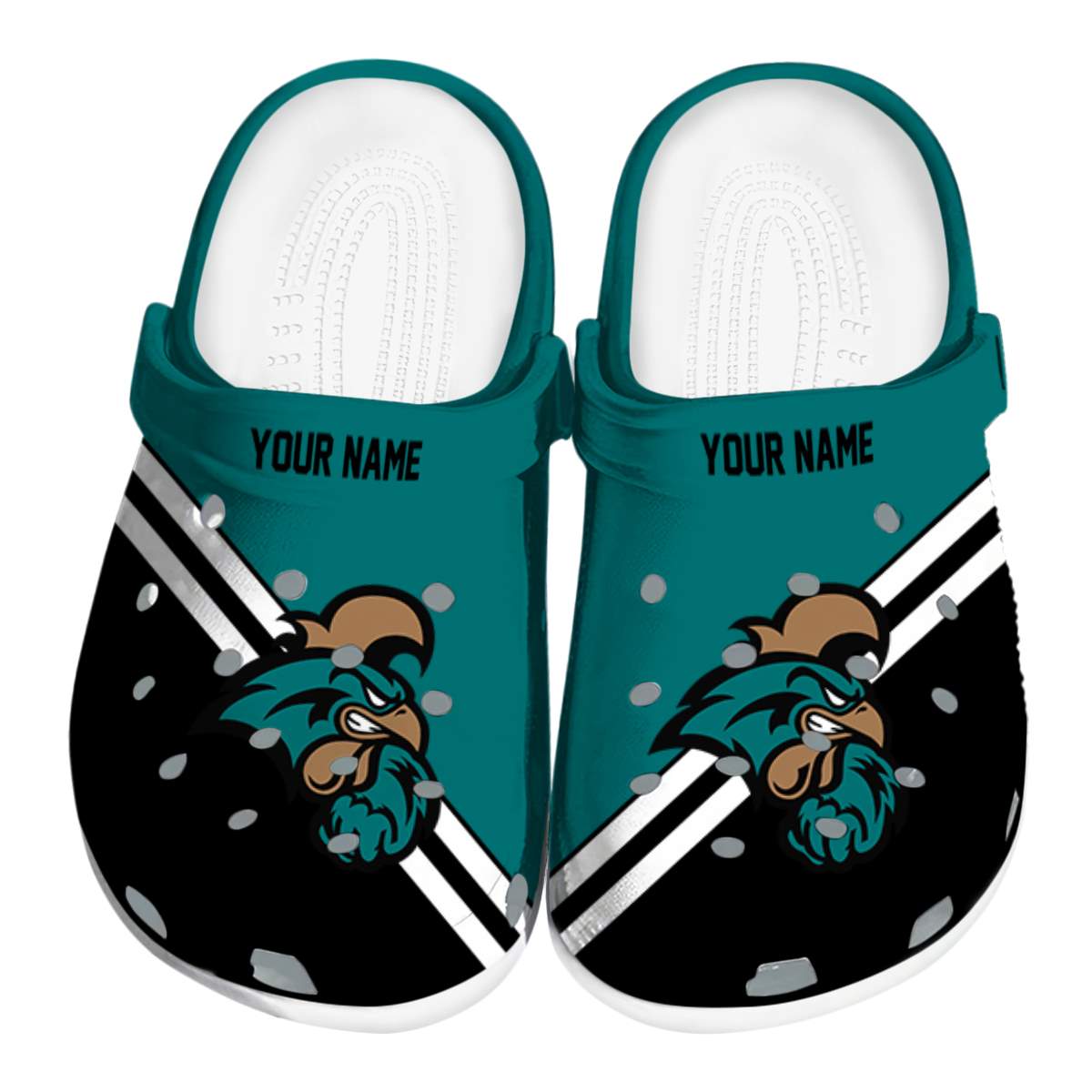 Coastal Carolina Chanticleers NCAA Sport Crocs Crocband Clogs Shoes Comfortable For Men Women and Kids