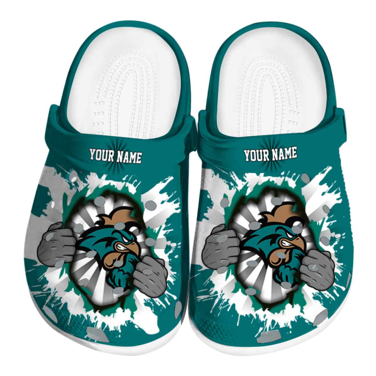 Coastal Carolina Chanticleers NCAA Sport Crocs Crocband Clogs Shoes Comfortable For Men Women and Kids