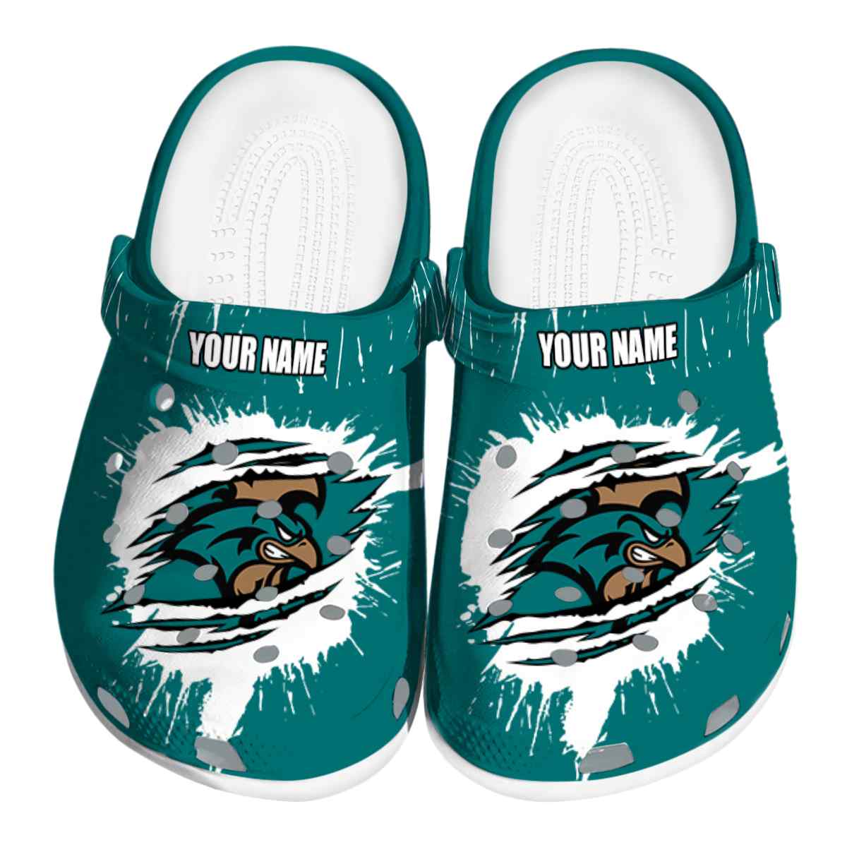 Coastal Carolina Chanticleers NCAA Sport Crocs Crocband Clogs Shoes Comfortable For Men Women and Kids