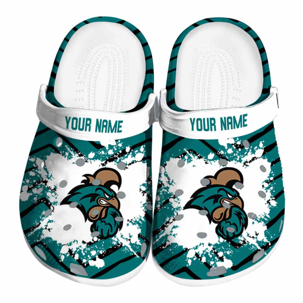 Coastal Carolina Chanticleers NCAA Sport Crocs Crocband Clogs Shoes Comfortable For Men Women and Kids