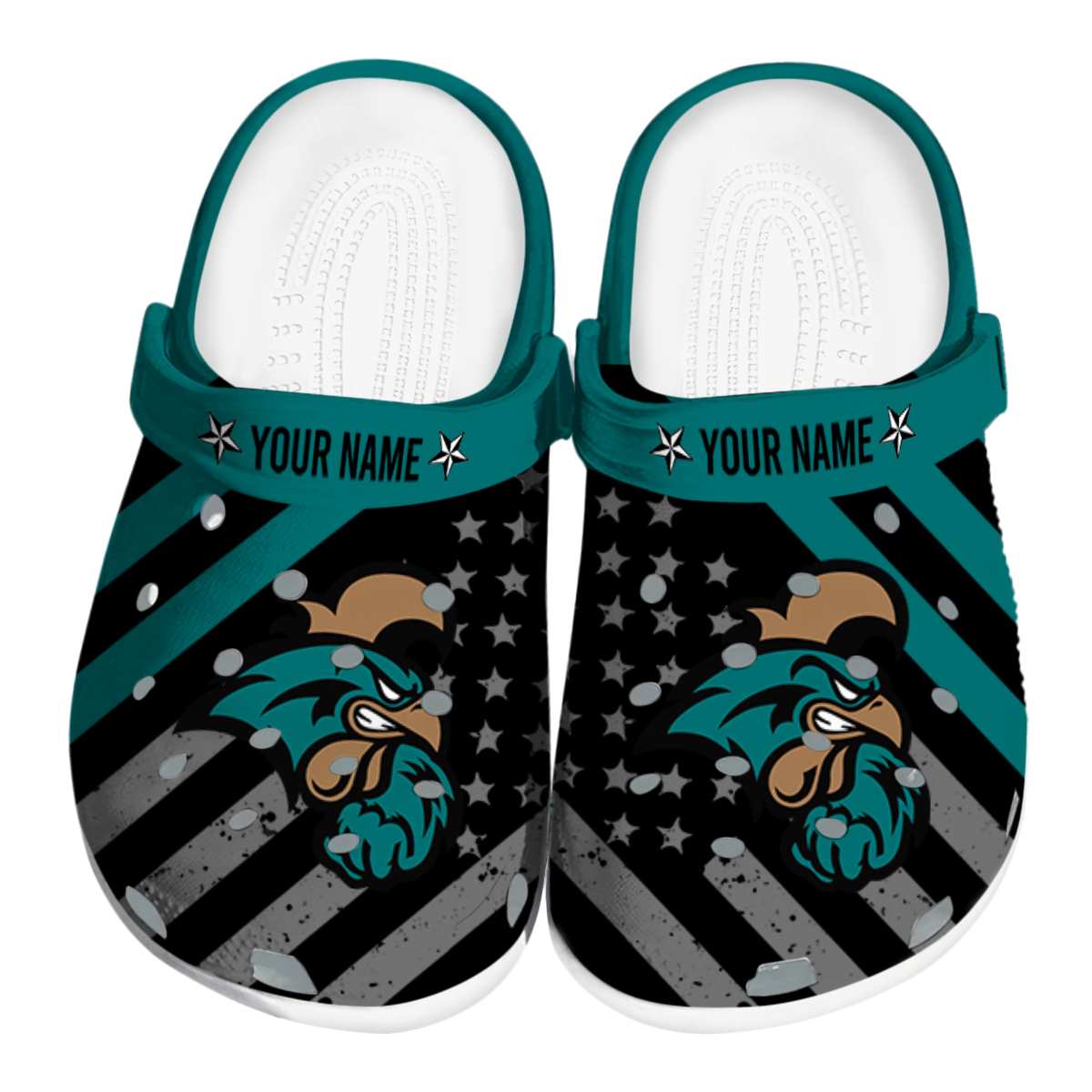 Coastal Carolina Chanticleers NCAA Sport Crocs Crocband Clogs Shoes Comfortable For Men Women and Kids