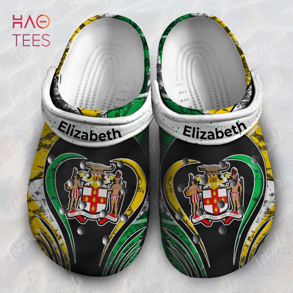Coat Of Arms Flag Jamaica Camo Pattern Crocs Crocband Clogs Shoes Comfortable For Men Women and Kids