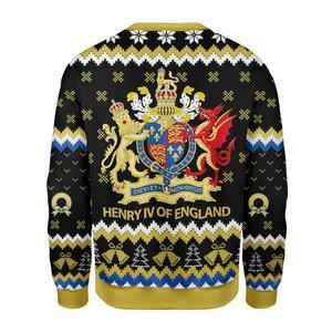 Coat Of Arms Henry IV Ugly Christmas Sweater Adult 3D Funny Matching for family - Image 2