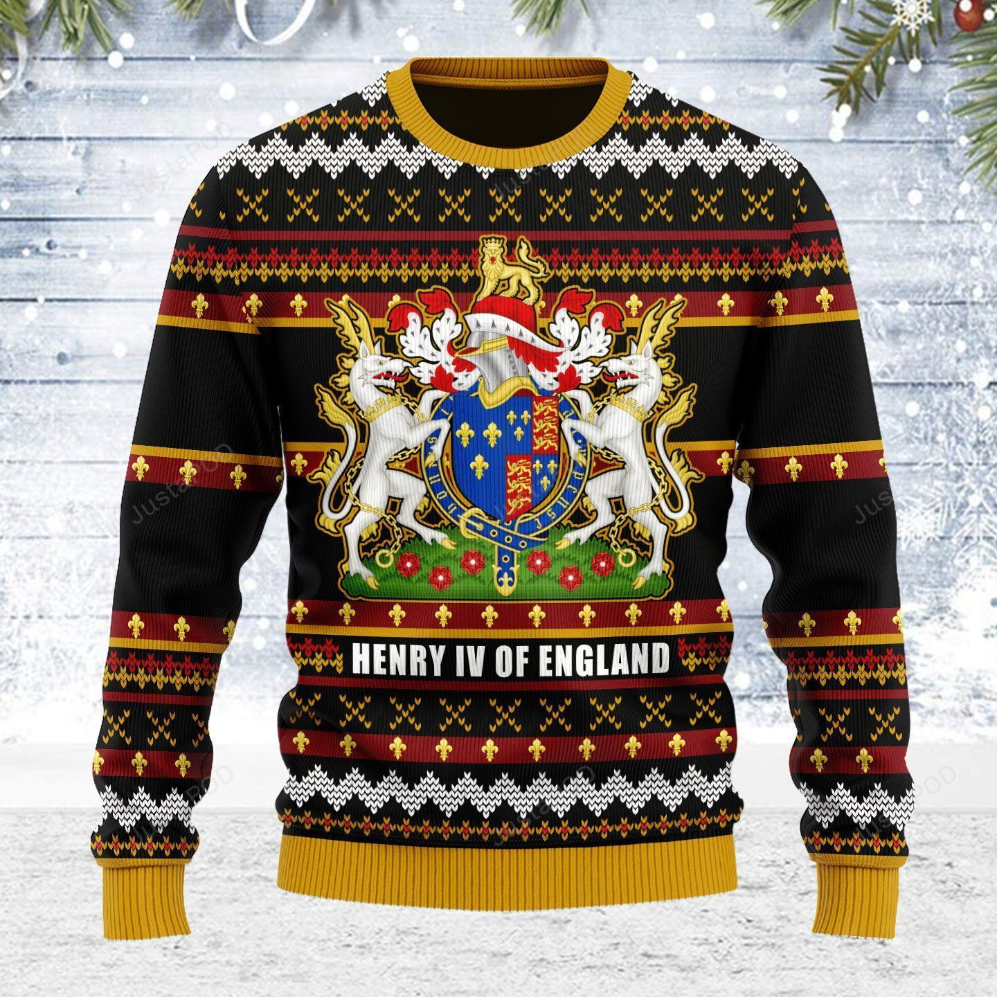 Coat Of Arms Henry Vi Ugly Christmas Sweater Adult 3D Funny Matching for family