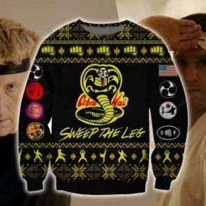 Cobra Kai Ugly Christmas Sweater Adult 3D Funny Matching for family