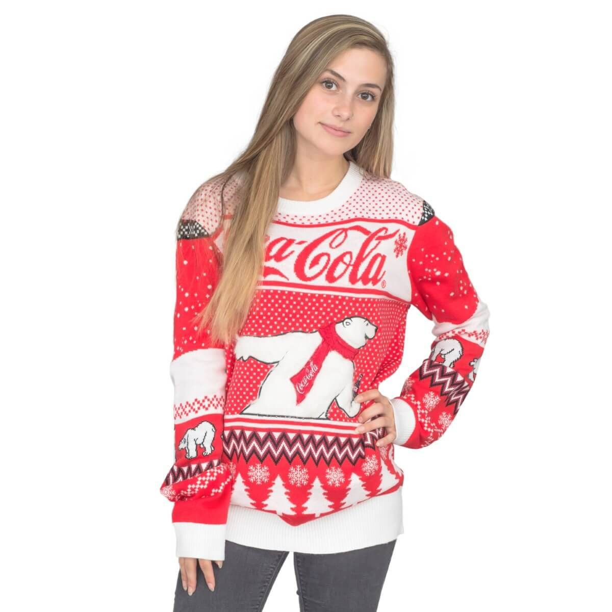Coca-Cola Polar Bear Coke Ugly Christmas Sweater Adult 3D Funny Matching for family