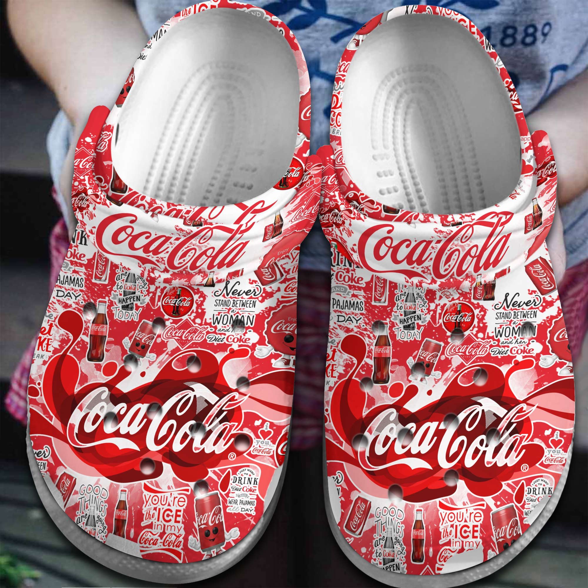 Cocacola Drink Crocs Crocband Clogs Shoes Comfortable For Men Women and Kids