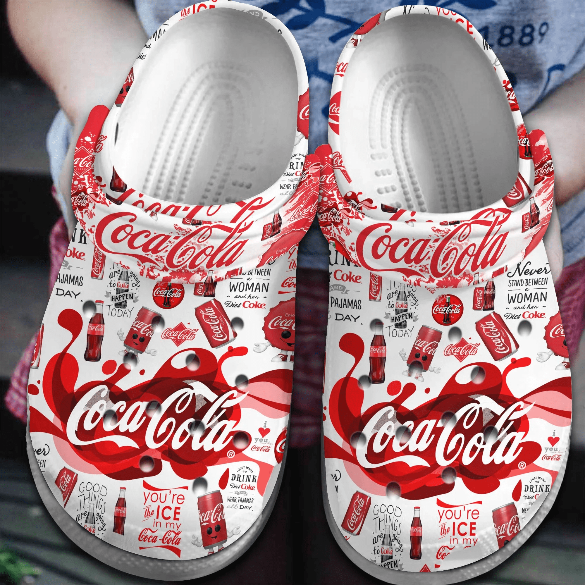 Cocacola Drink Crocs Crocband Clogs Shoes Comfortable For Men Women and Kids
