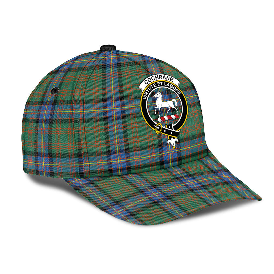 Cochrane Ancient Tartan Baseball Cap, Tartan Plaid Cap with Family Crest K23 Trucker Hats Custom Hats Gifts For Men & Women