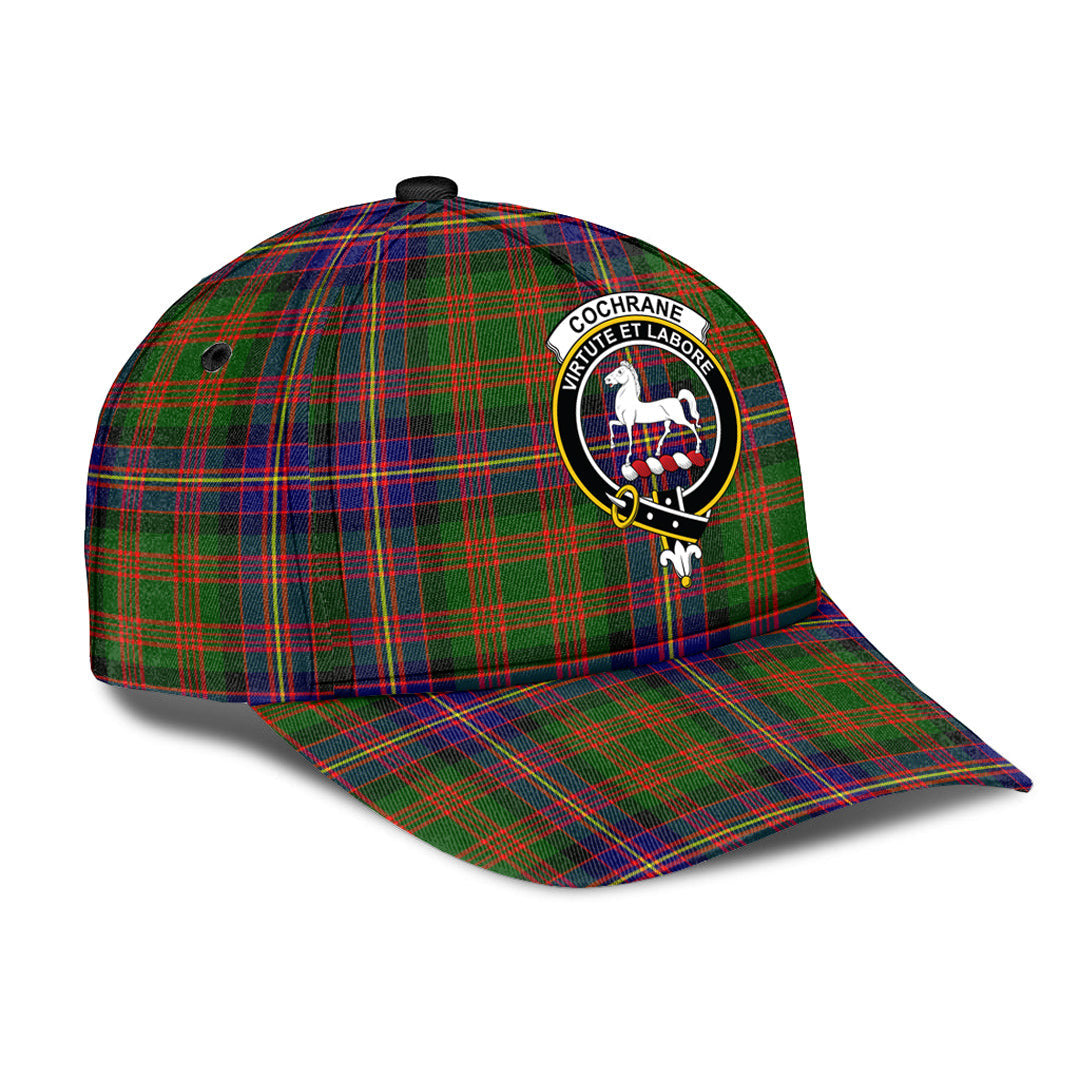 Cochrane Modern Tartan Baseball Cap, Tartan Plaid Cap with Family Crest K23 Trucker Hats Custom Hats Gifts For Men & Women