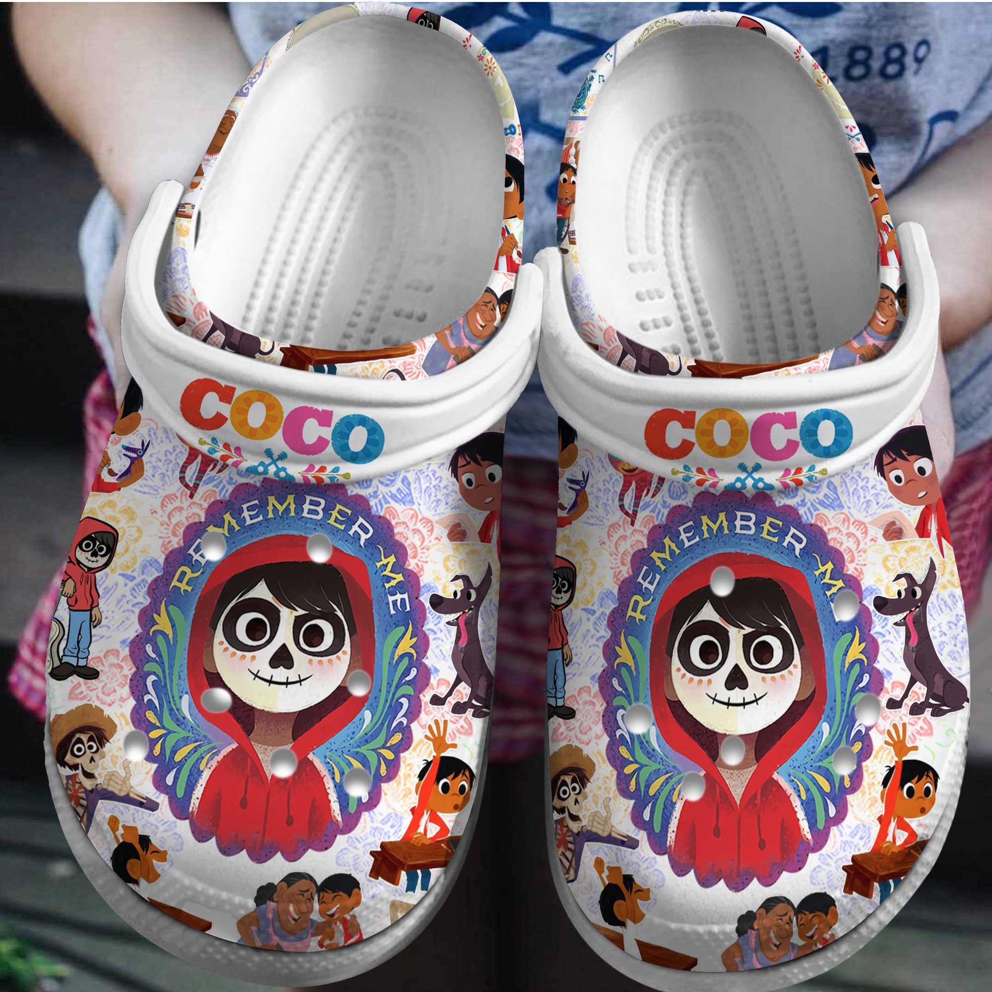 Coco Disney Cartoon Crocs Crocband Clogs Shoes Comfortable For Men Women and Kids
