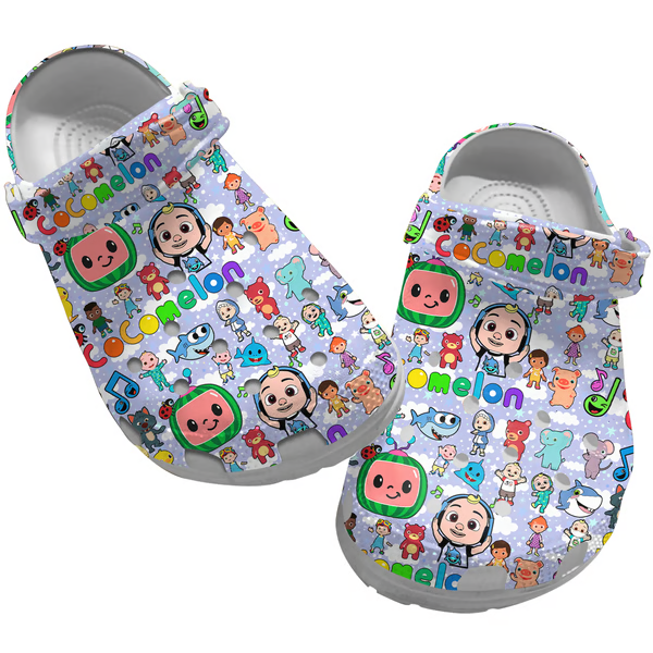 Cocomelon TV Series Crocs Crocband Clogs Shoes Comfortable For Men Women and Kids