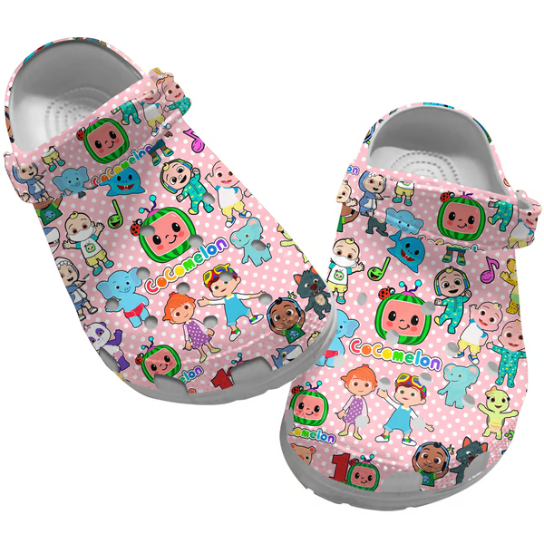 Cocomelon TV Series Crocs Crocband Clogs Shoes Comfortable For Men Women and Kids