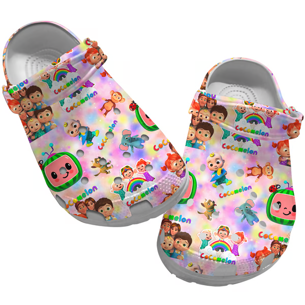 Cocomelon TV Series Crocs Crocband Clogs Shoes Comfortable For Men Women and Kids