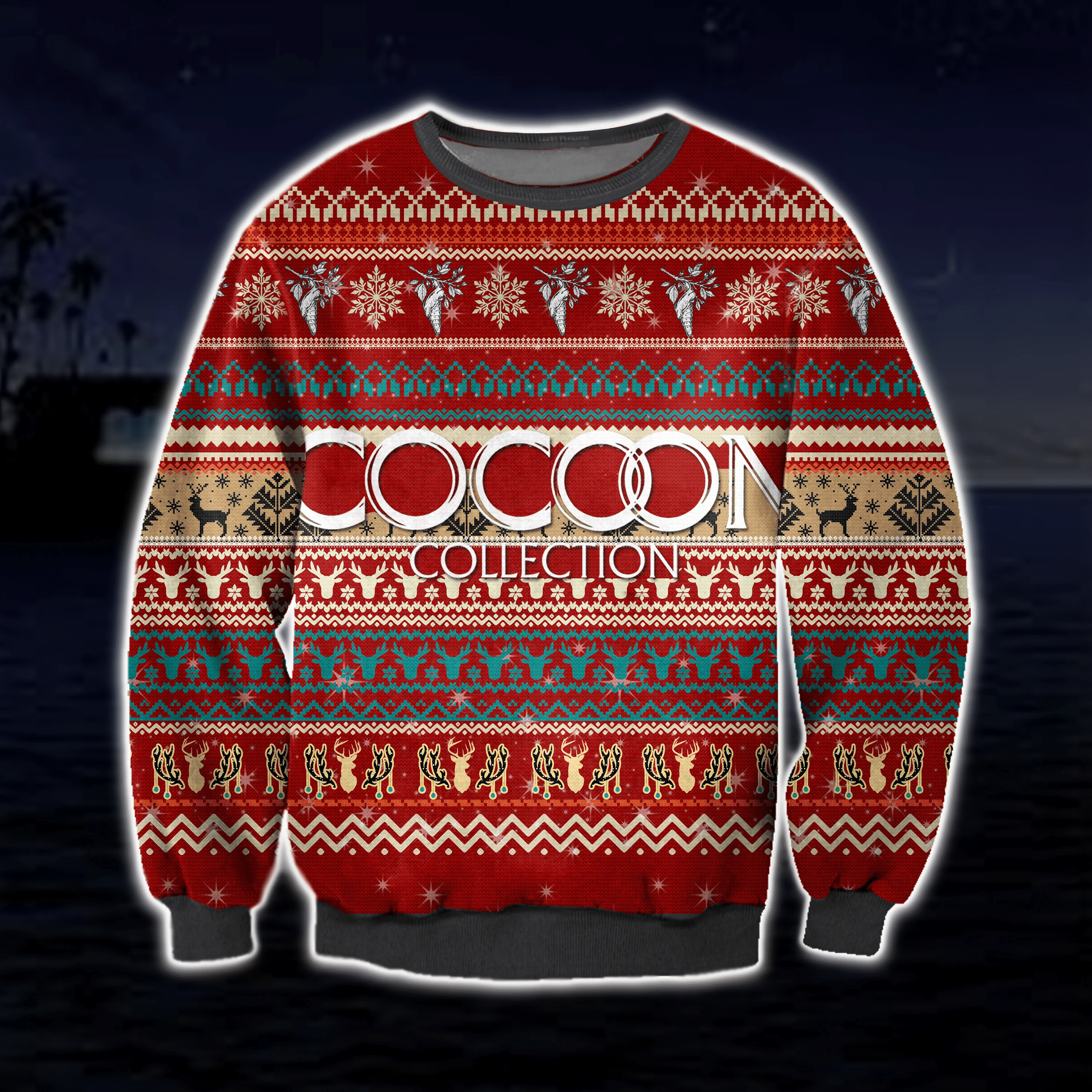Cocoon Ugly Christmas Sweater Adult 3D Funny Matching for family